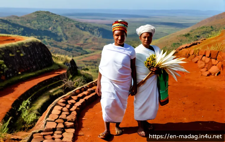 Home 17 마다가스카르 장례 문화와 조상 숭배 - Photorealistic respectful Famadihana ancestor-honoring ceremony in the Malagasy highlands, multigene...